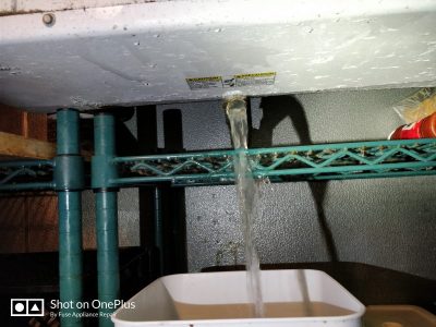 Walk-in Cooler Repair in San Jose, CA - leaking water to the floor