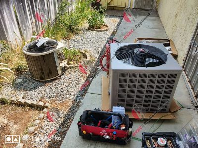 Leaking refrigerant AC unit - bad condenser coil - Repair in Gilroy, CA