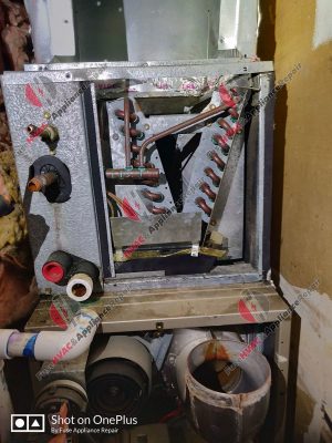 Leaking refrigerant AC unit - bad condenser coil - Repair in Gilroy, CA