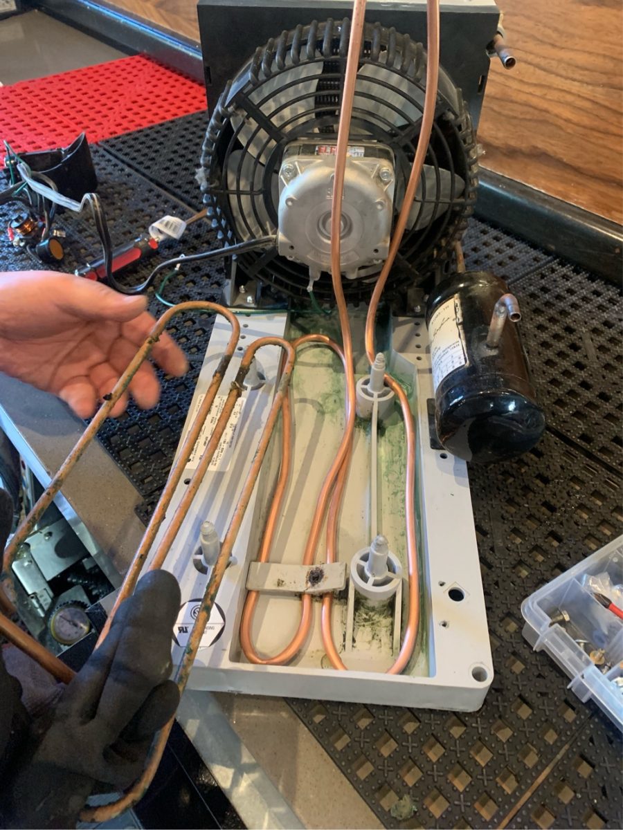 Repair - Refrigerator compressor replacement COMMERCIAL REFRIGERATOR.
