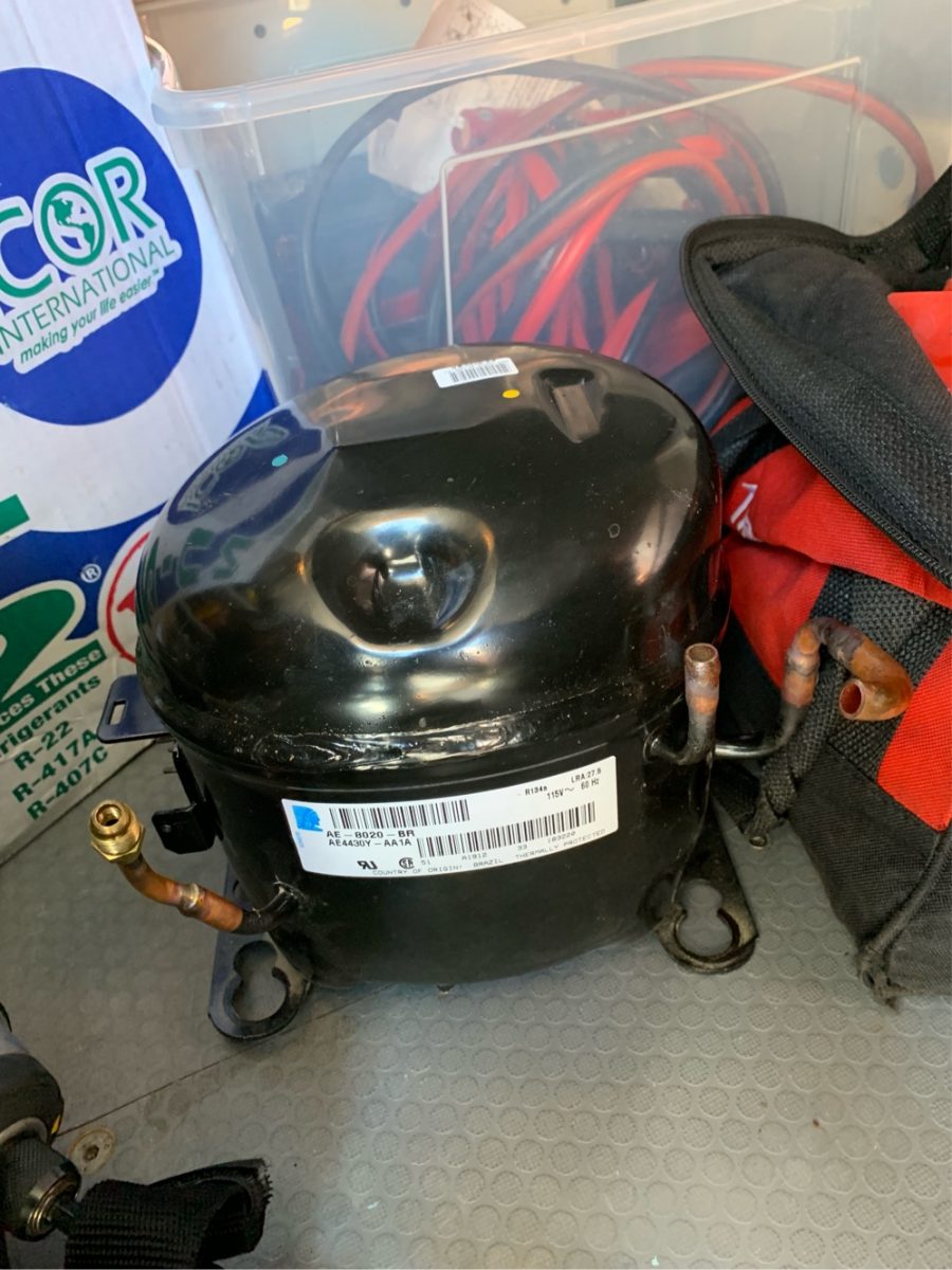 Repair - Refrigerator compressor replacement COMMERCIAL REFRIGERATOR.