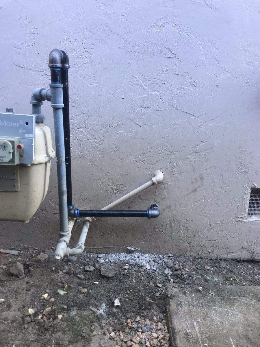 New gas line for the furnace installation San Jose, CA