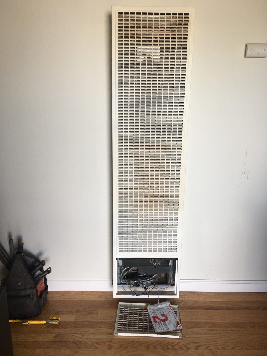 Wall Heater, Thermostat Before And After in Cupertino, California
