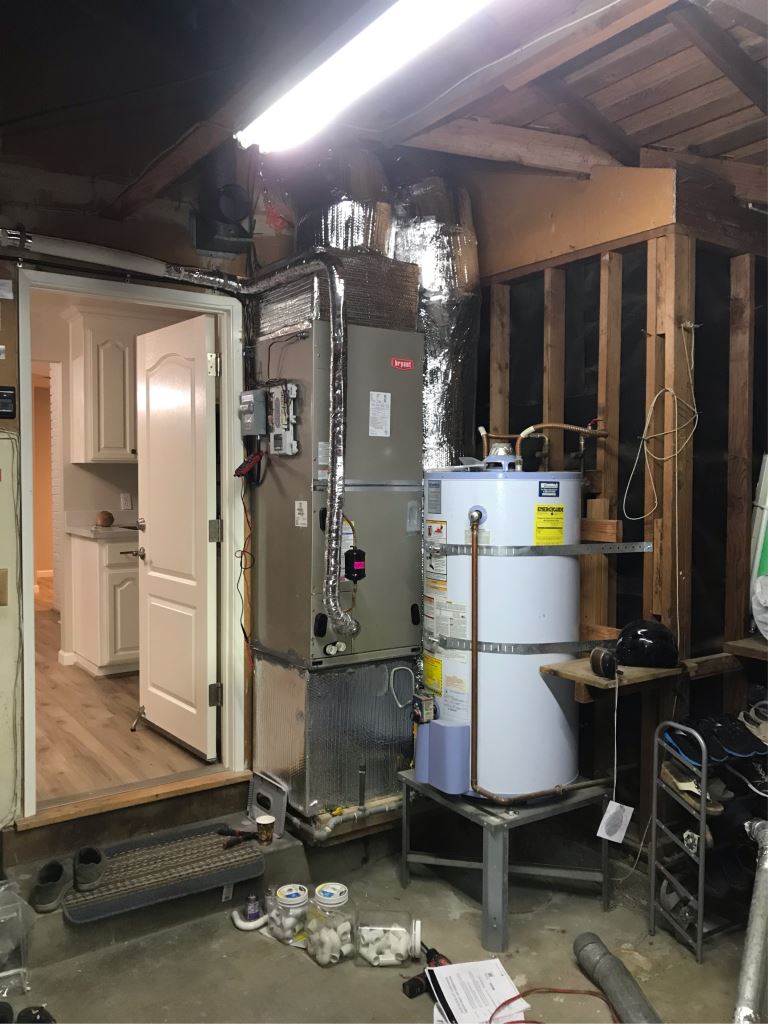 HVAC - System installation/replacement with 95% efficiency furnace and heat pump unit in San Jose, California