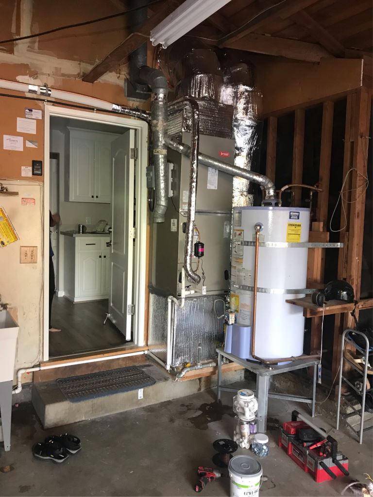HVAC - System installation/replacement with 95% efficiency furnace and heat pump unit in San Jose, California