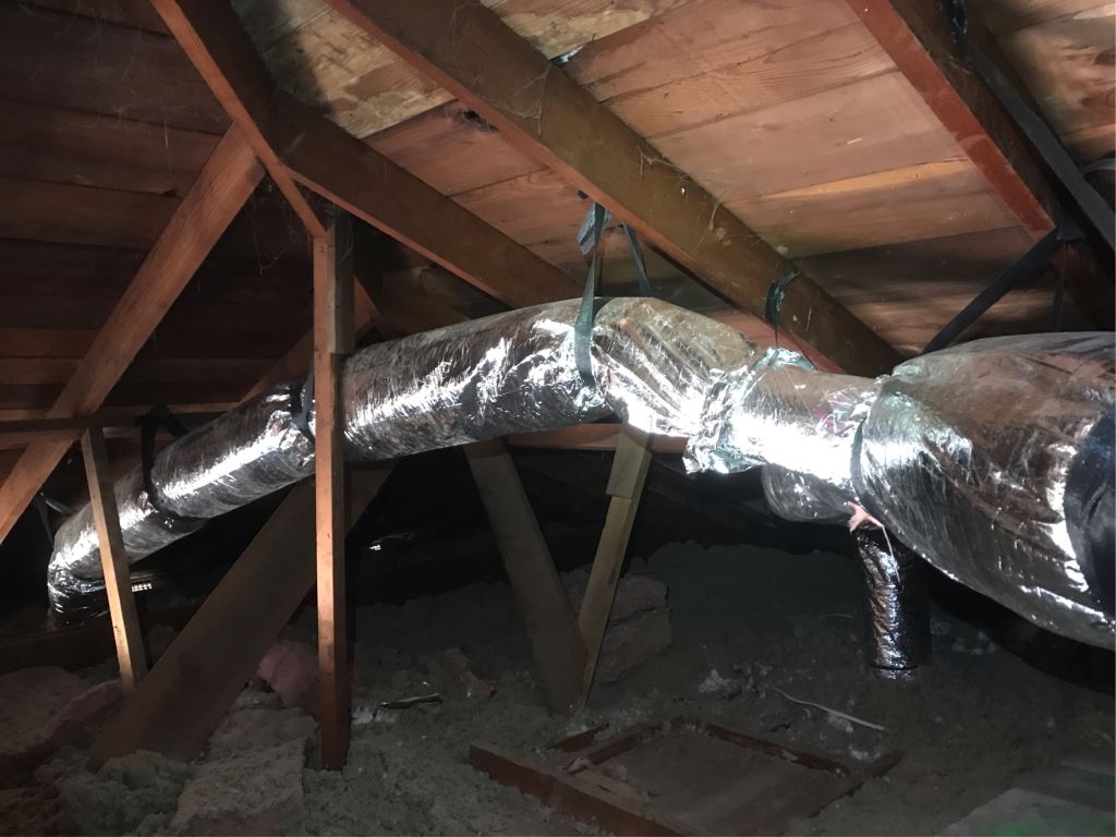 Furnace installation/replacement with 95% efficiency furnace in the garage in Palo Alto, California