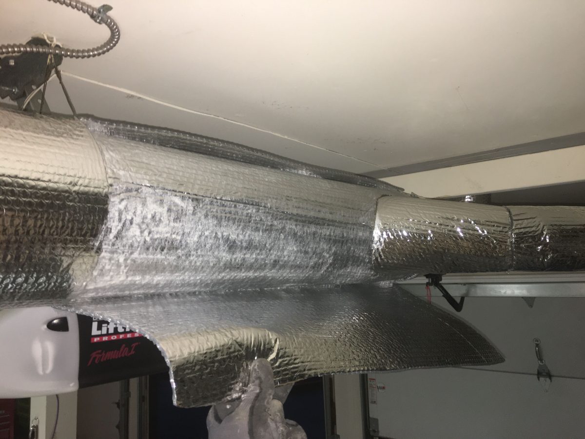 Ductwork insulation replacement to R-8 bobble wrap in Los Altos, California