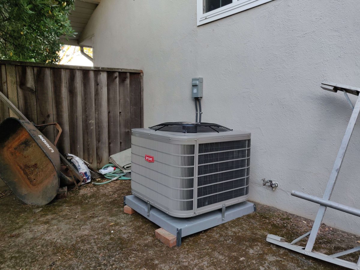System installation/replacement with 80% efficiency furnace in Cupertino, California.