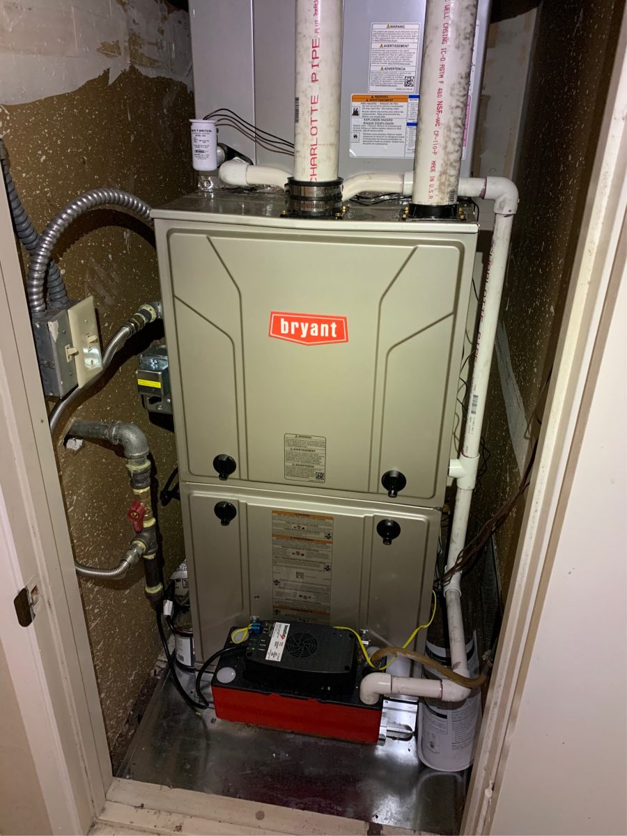 System installation/replacement with 96% efficiency furnace in San Jose, California.