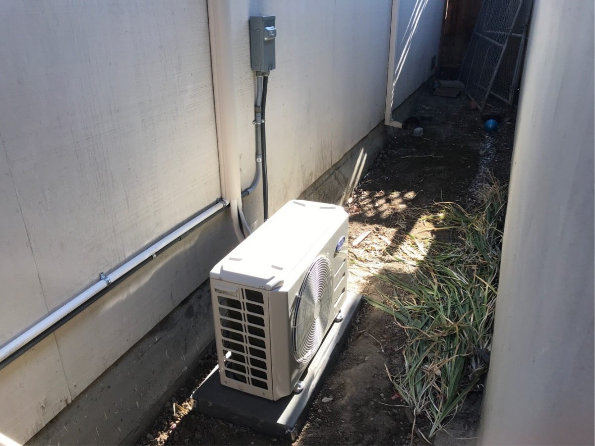 Ductless System Installation in Cupertino, California.