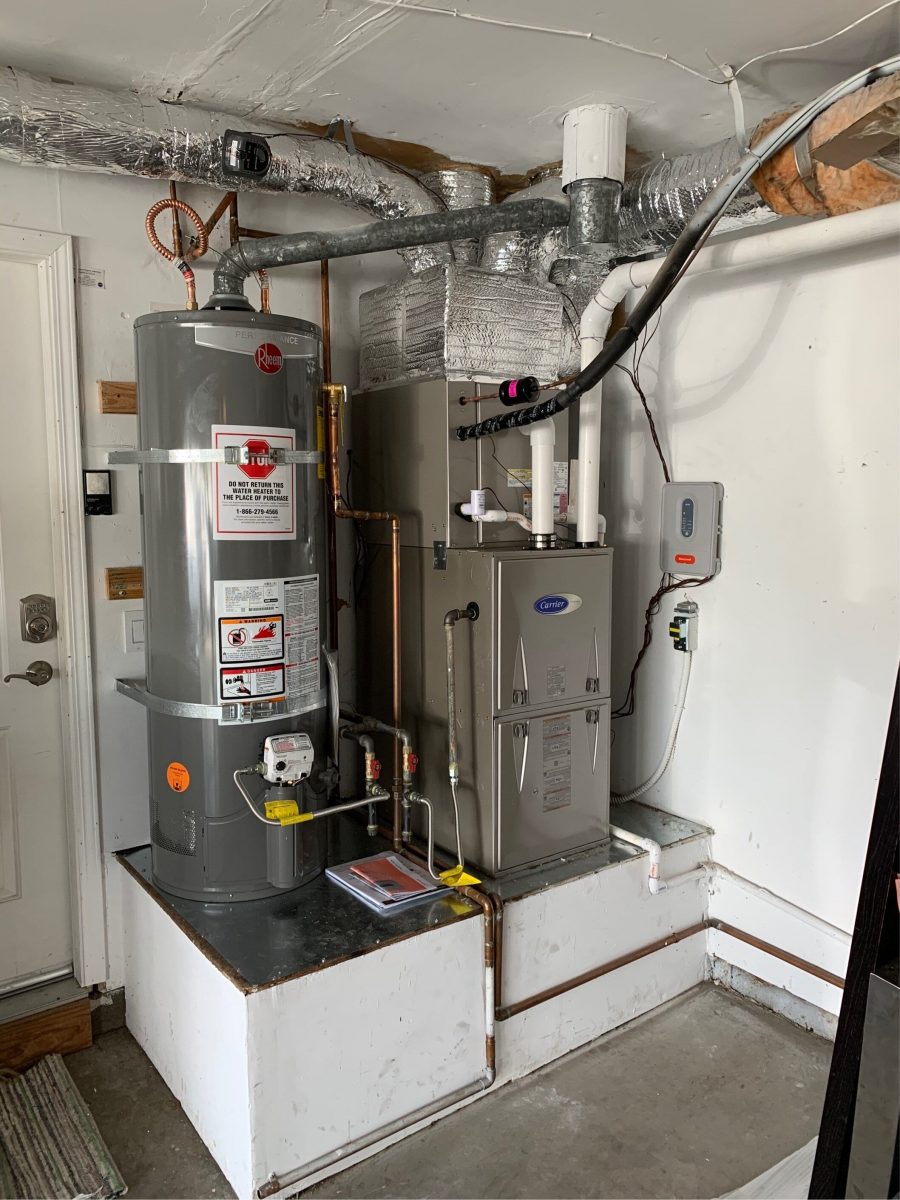 System installation/replacement with 96% efficiency furnace, water heater replacement in San Jose, California.