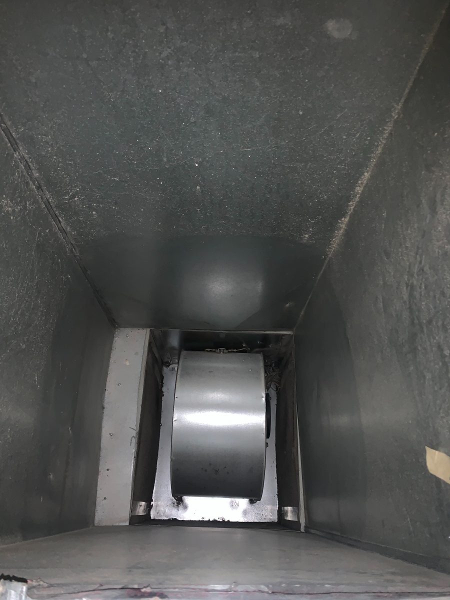 The customer complained about loud noise from a return plenum. The noise level has been reduced by 2.5 times. Fuse HVAC, as always, showed who is daddy.
