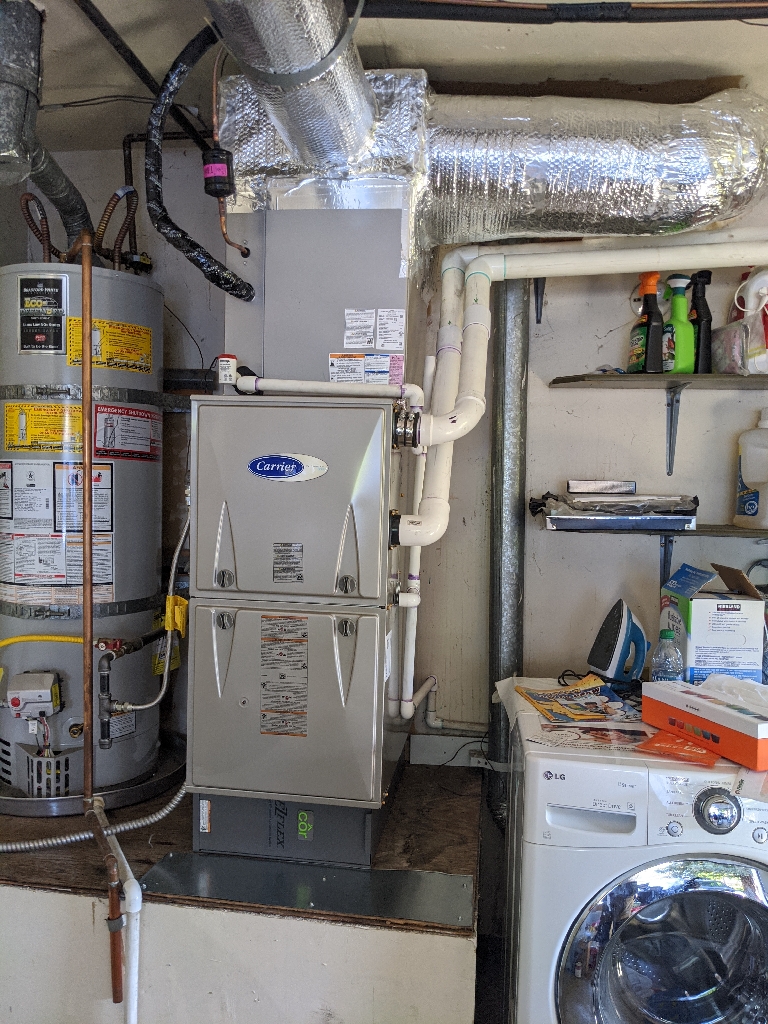 System installation/replacement with 96% efficiency furnace in Cupertino, California.