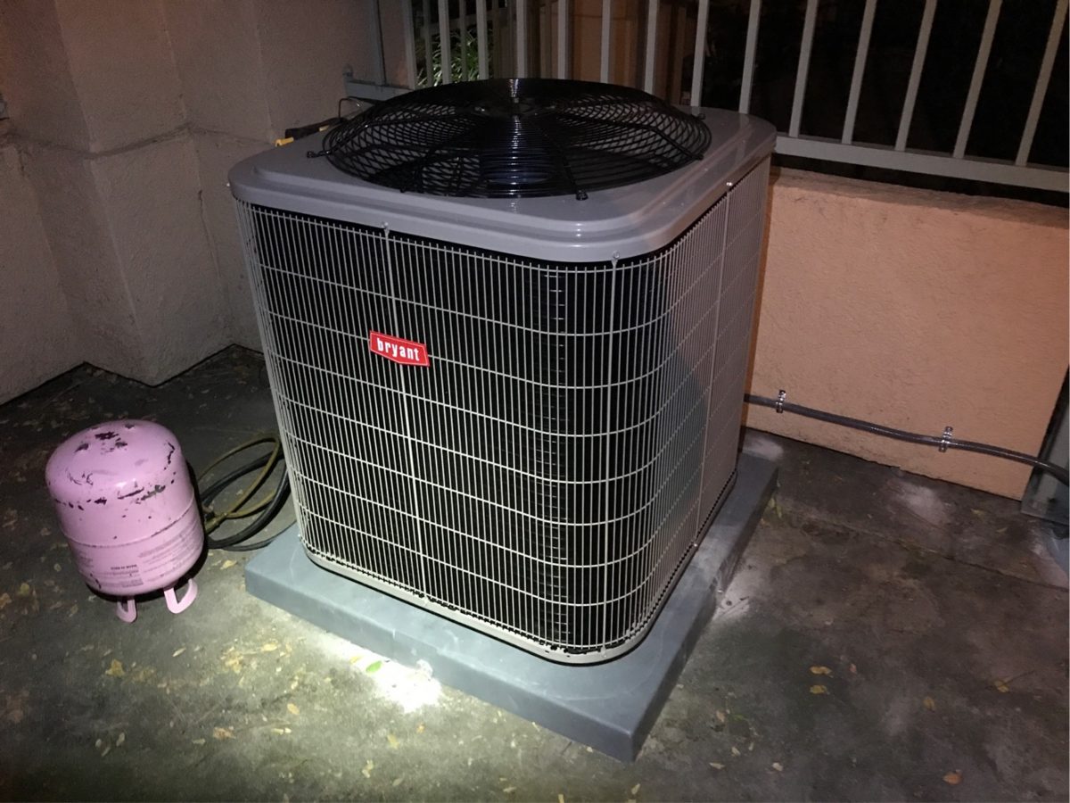 HVAC system installation Fremont, California. Before and after.