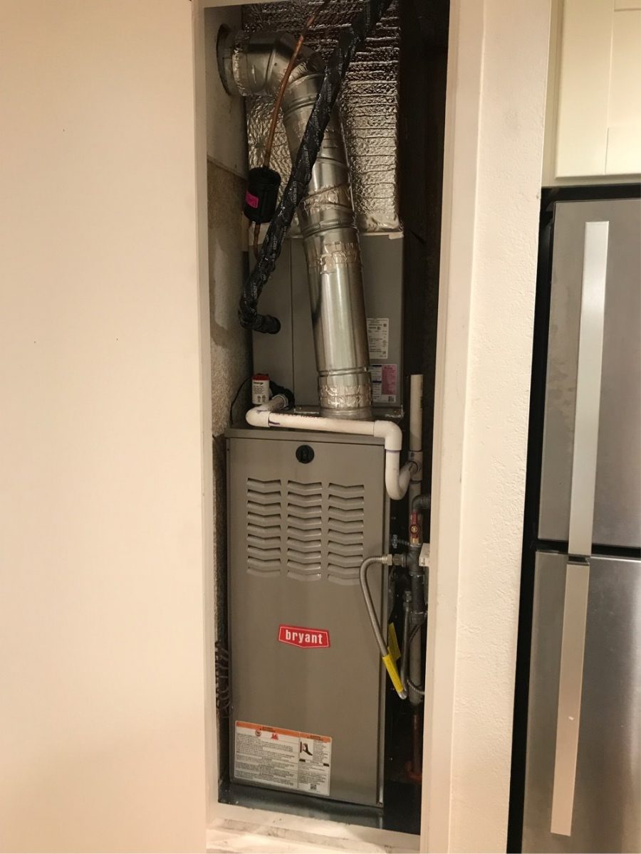 System installation/replacement with 80% efficiency furnace in Cupertino, California.