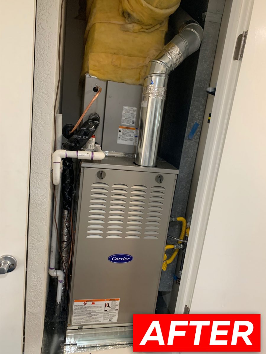 HVAC system installation with 96% efficiency furnace in Cupertino, California