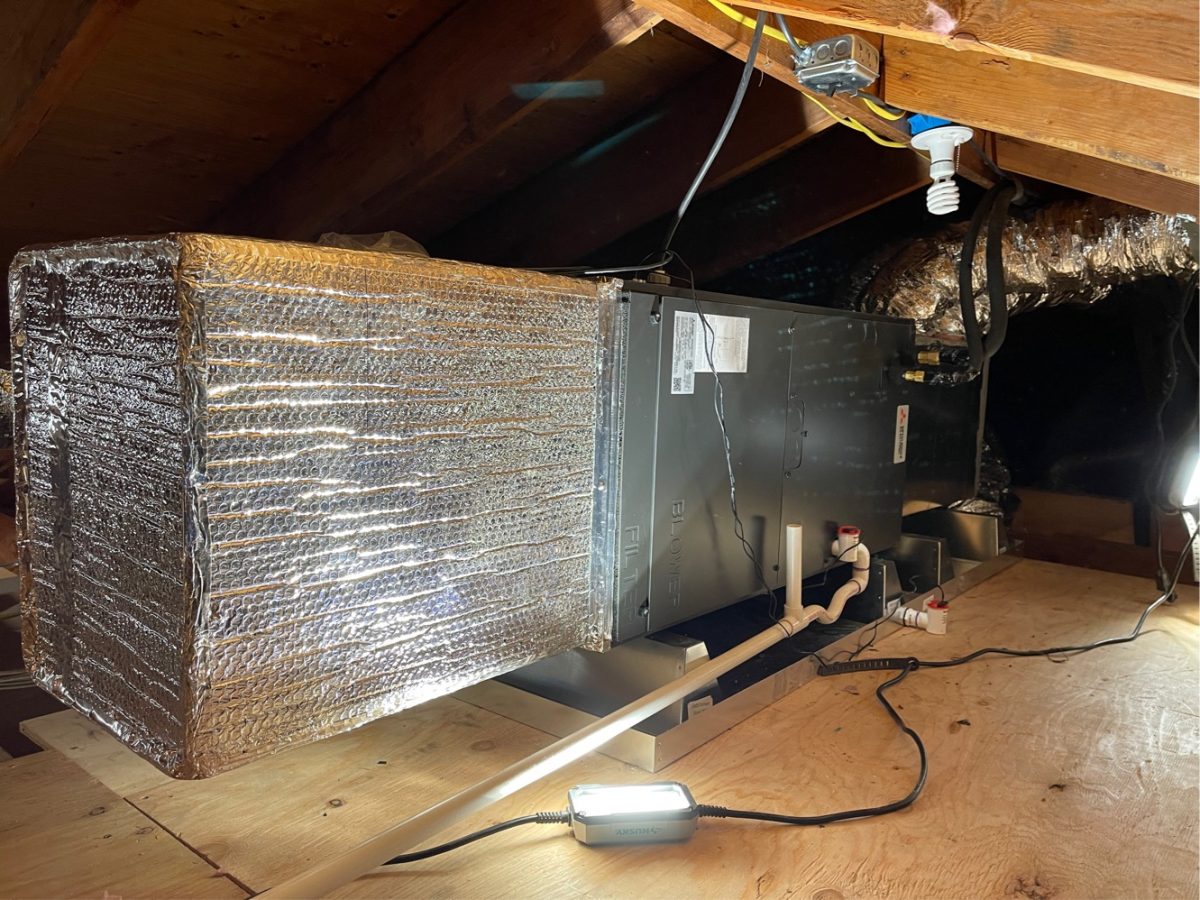 Heat pump system replacement in Cupertino, California.