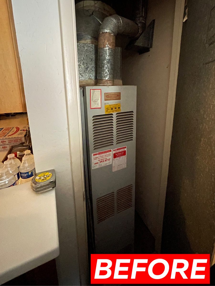 HVAC System replacement with 801SA36045E14 furnace in San Jose, California