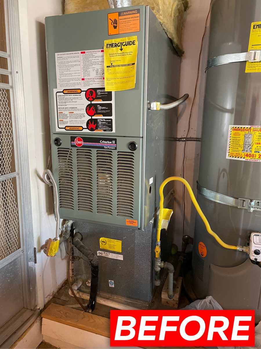 HVAC system installation with Bryant 915SB48080E17 furnace in San Jose, California