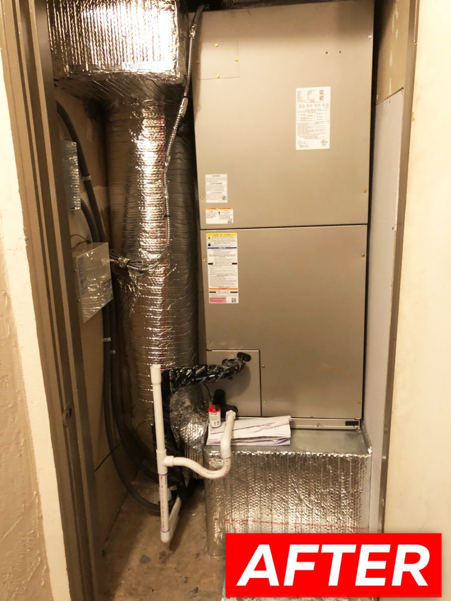 New heat pump system installation in Sunnyvale, California