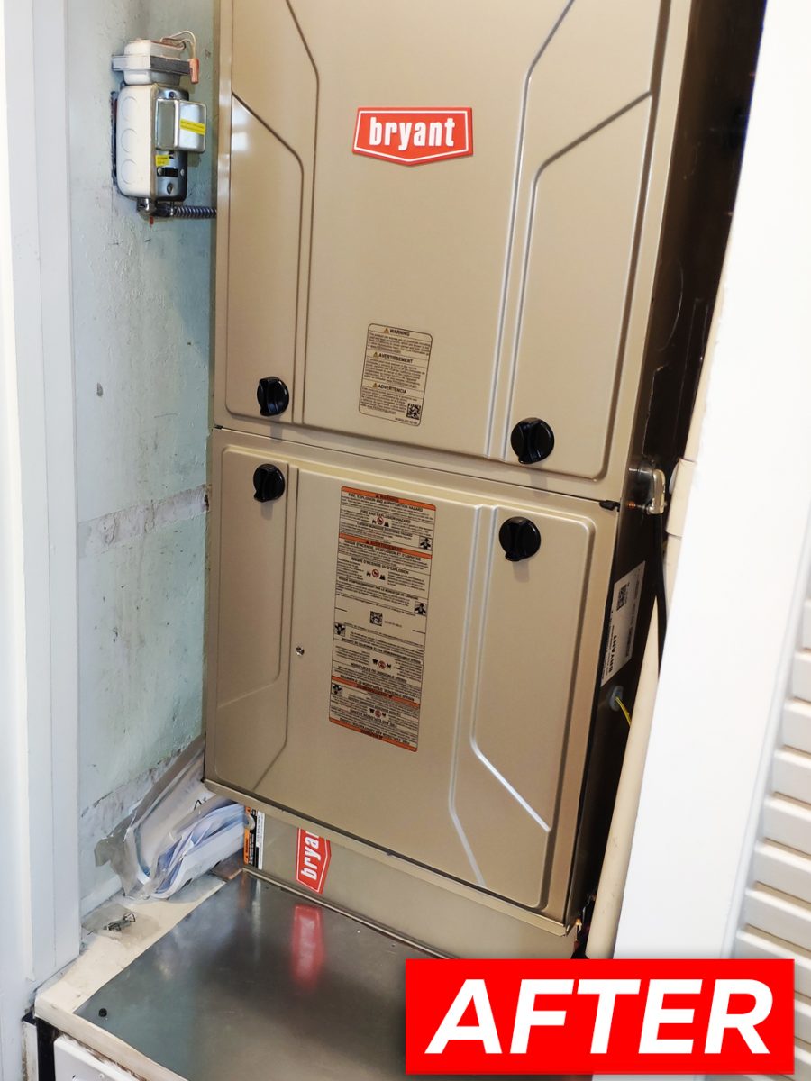 HVAC 915SB48080E17 system installation with Bryant furnace in Los Gatos, California