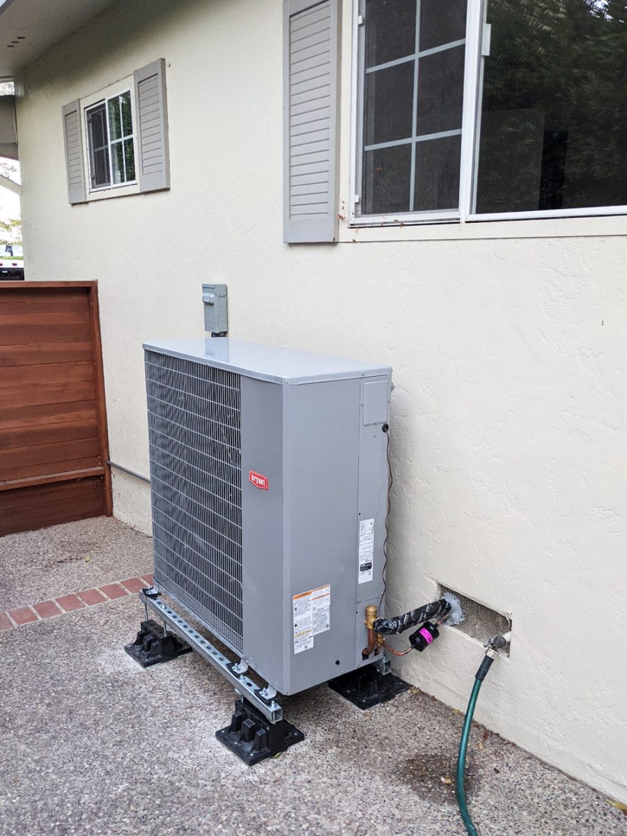 HVAC 926TB60100V21 system installation with 96% efficiency furnace in Belmont, California
