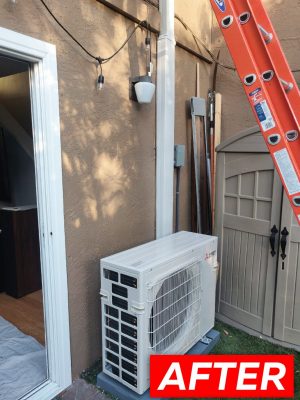 HVAC Mitsubishi system installation in Mountain View, California.