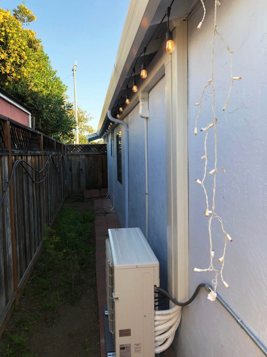 New HVAC Mitsubishi Wall Mounted 4-Zone System installation in Santa Clara, California.