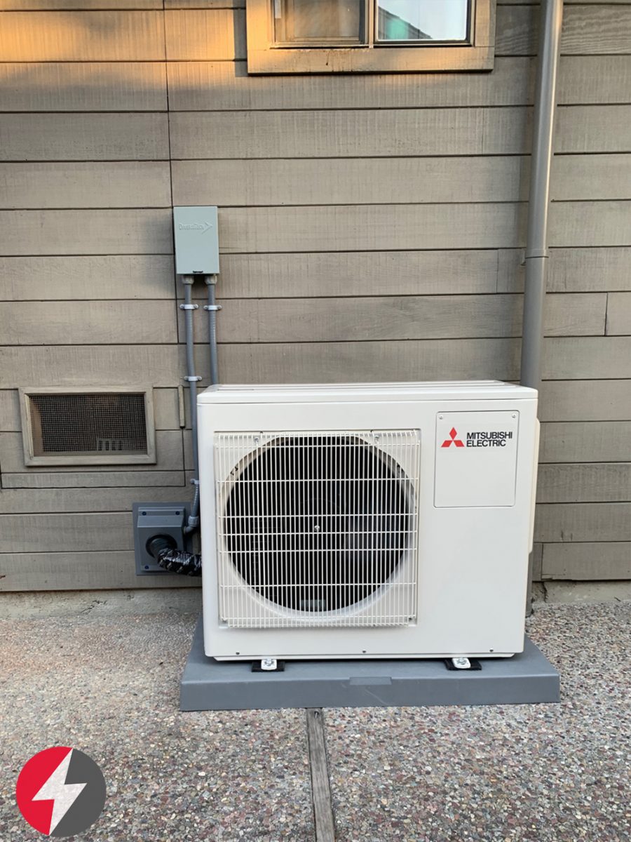 HVAC Mitsubishi MXZ-2C20NA2-U1 system installation in Los Altos, California.