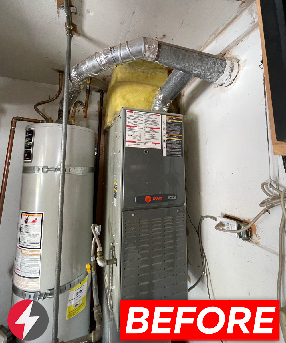 HVAC System with 80% Efficiency Furnace Installation