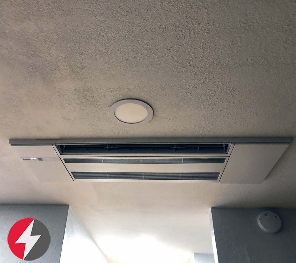 HVAC System with Ceiling Cassettes Installation