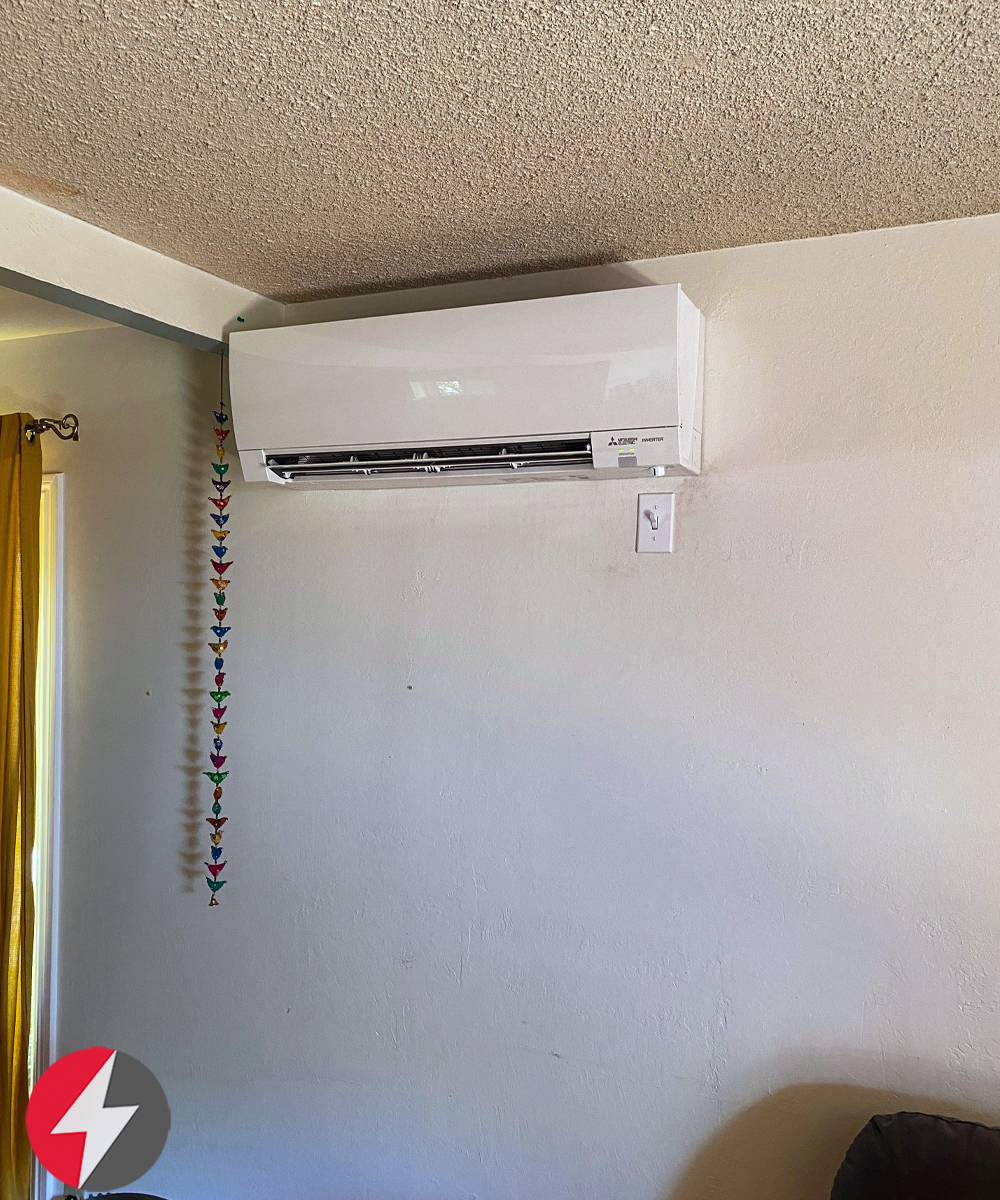 Mitsubishi ductless system installation
