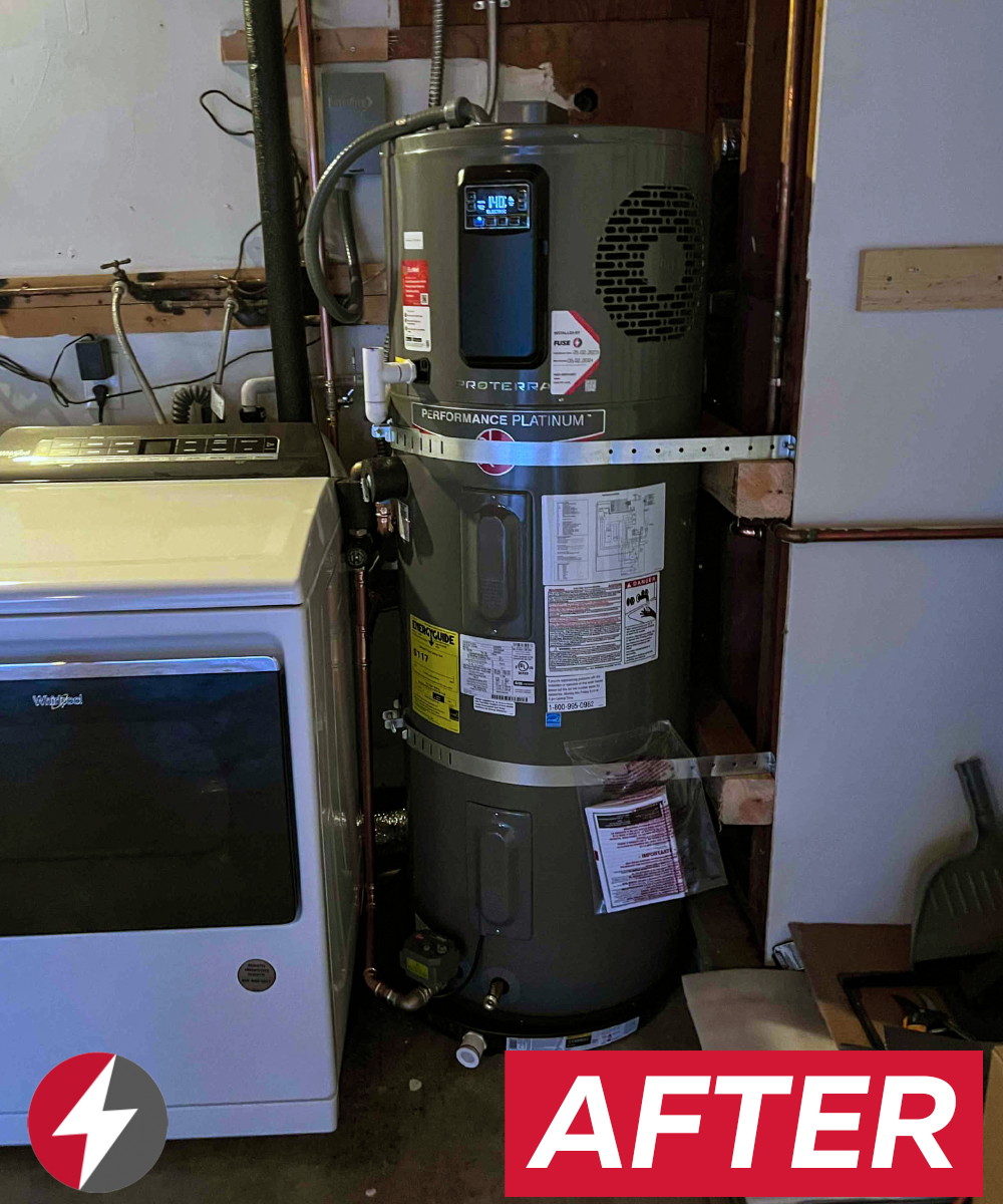ProTerra heat pump water heater installation