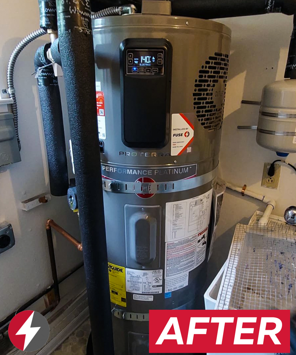 ProTerra hybrid water heater installation